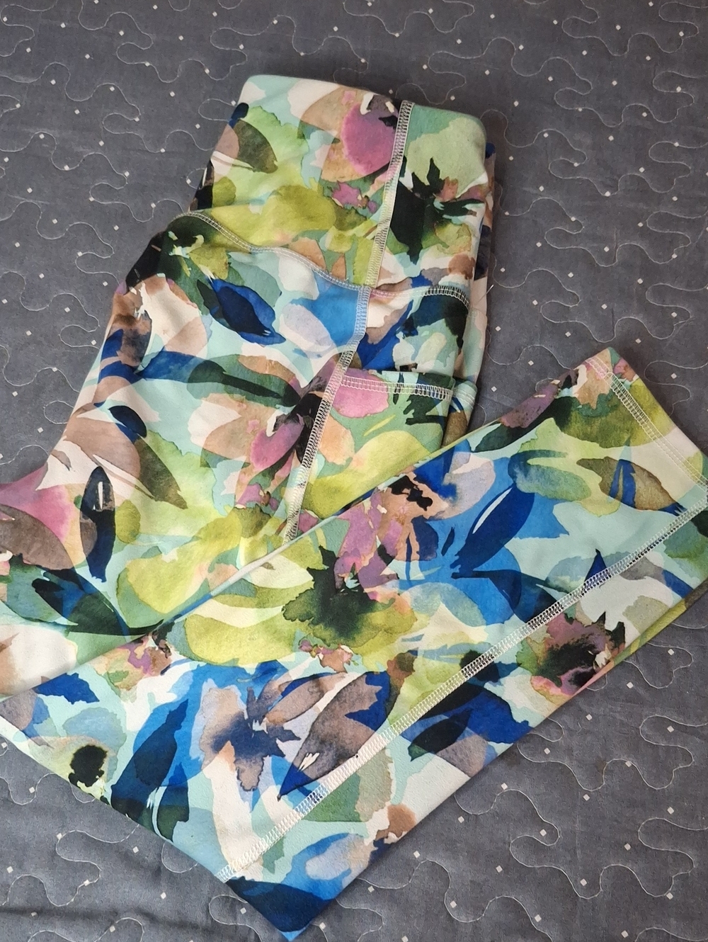 RBX Watercolor Floral Legging Abstract Leggings Medium